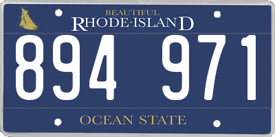 RI license plate 894971