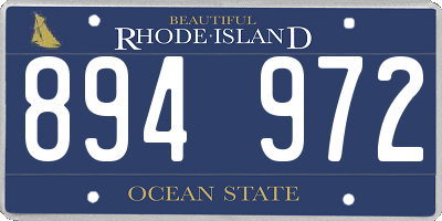 RI license plate 894972