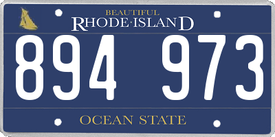 RI license plate 894973