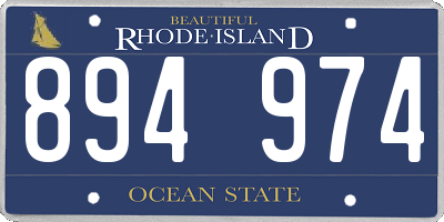 RI license plate 894974