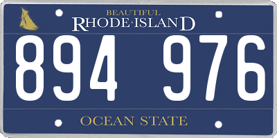 RI license plate 894976