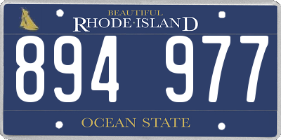 RI license plate 894977