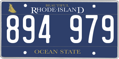 RI license plate 894979
