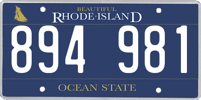 RI license plate 894981