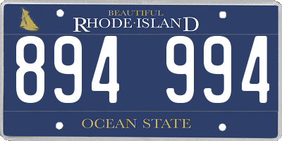 RI license plate 894994