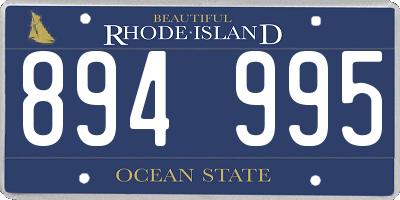 RI license plate 894995