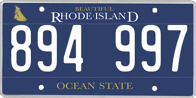 RI license plate 894997