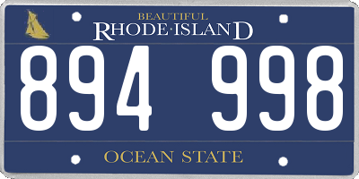 RI license plate 894998