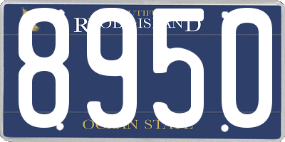 RI license plate 8950