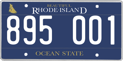 RI license plate 895001