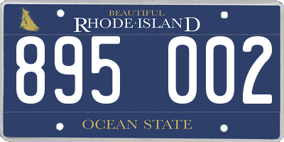 RI license plate 895002