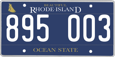 RI license plate 895003