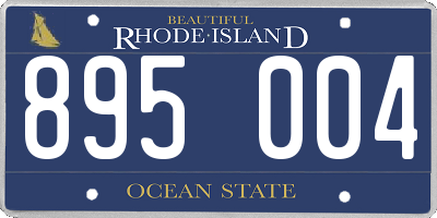 RI license plate 895004