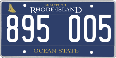 RI license plate 895005