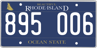 RI license plate 895006