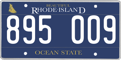 RI license plate 895009