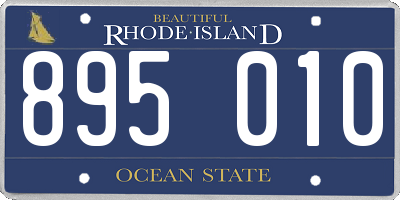 RI license plate 895010
