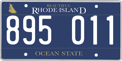 RI license plate 895011