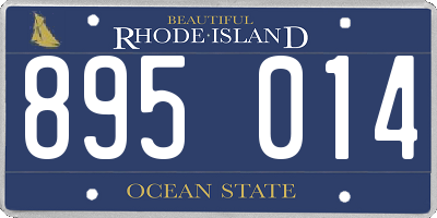RI license plate 895014