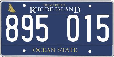 RI license plate 895015