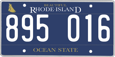 RI license plate 895016