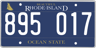 RI license plate 895017