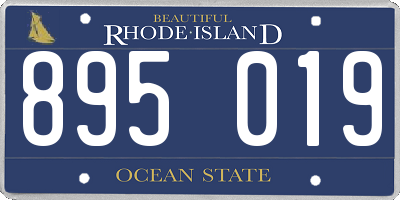 RI license plate 895019