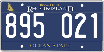RI license plate 895021