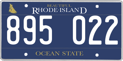 RI license plate 895022