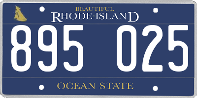RI license plate 895025