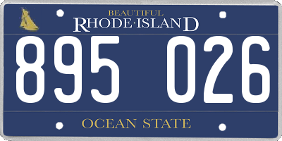 RI license plate 895026