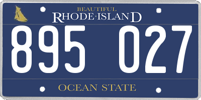 RI license plate 895027