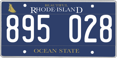 RI license plate 895028
