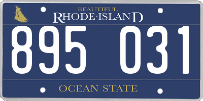 RI license plate 895031