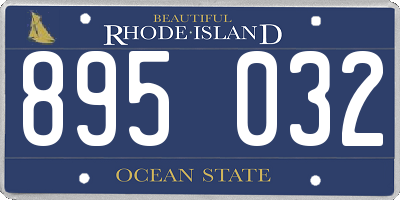 RI license plate 895032