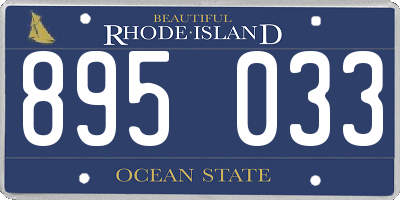 RI license plate 895033