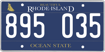 RI license plate 895035