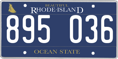 RI license plate 895036
