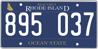 RI license plate 895037