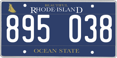 RI license plate 895038