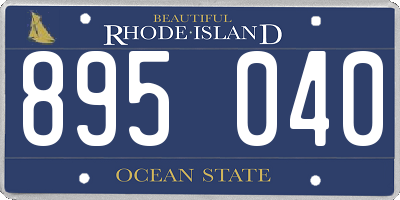 RI license plate 895040