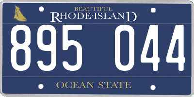 RI license plate 895044