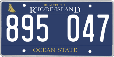 RI license plate 895047