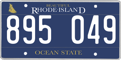 RI license plate 895049