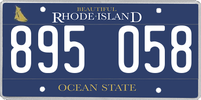 RI license plate 895058