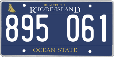 RI license plate 895061