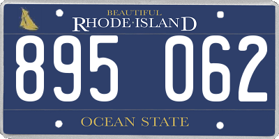 RI license plate 895062