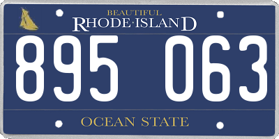 RI license plate 895063
