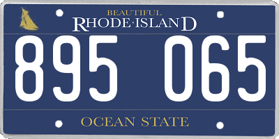 RI license plate 895065