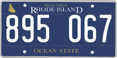 RI license plate 895067
